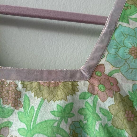 Manoush Boho Floral Green and Pink Women's Top - Picture 4 of 14